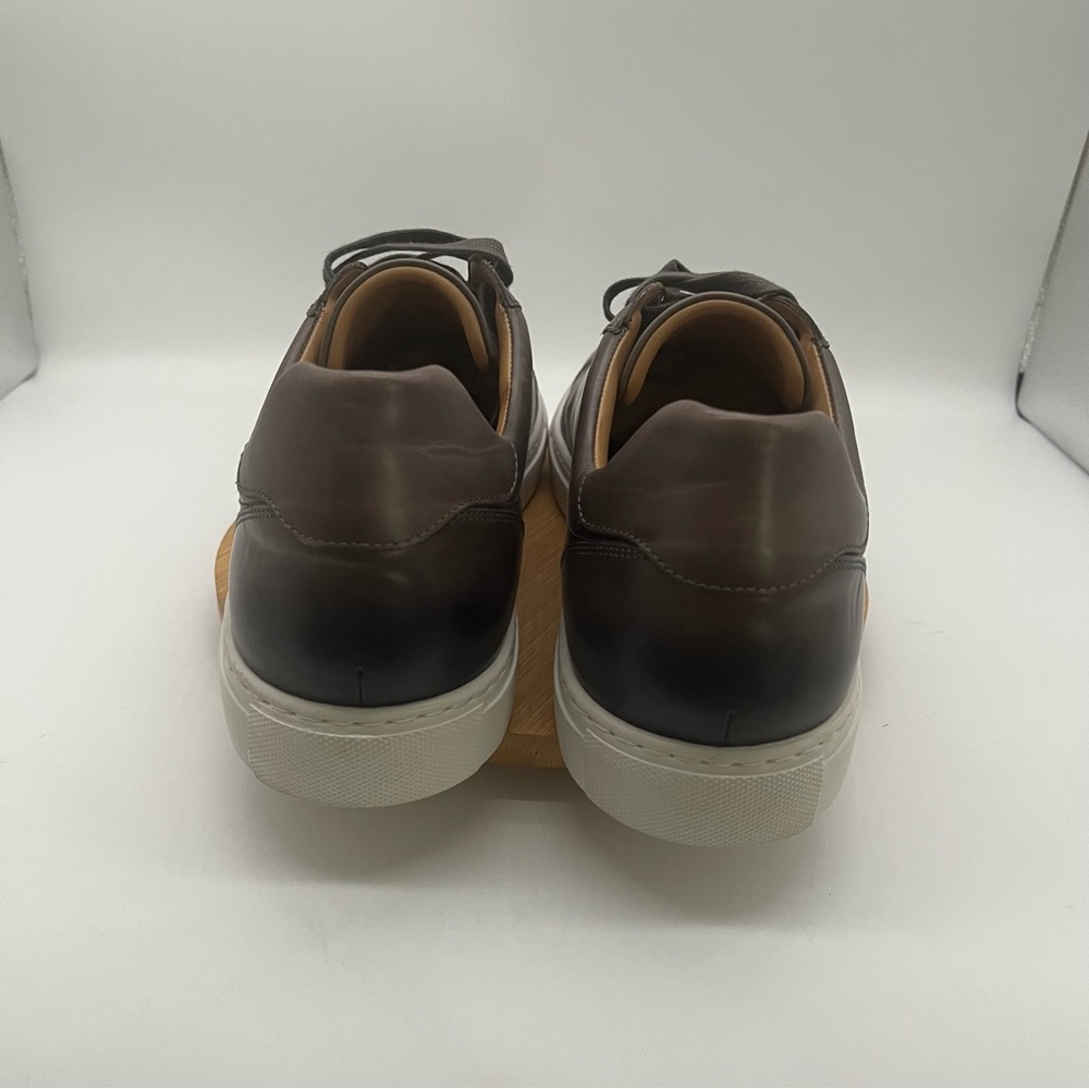 Magnanni Lace Up Sneaker - Gray Leather - Size 13 - Picture 6 of 11